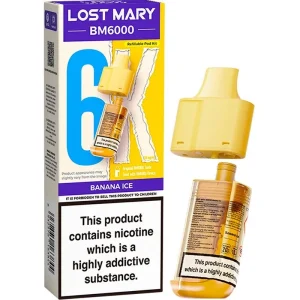 Banana ice Lost Mary BM6000 pod & refill 12ml