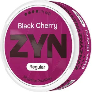 Black cherry ZYN regular nicotine pouches 21 pack