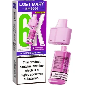Blackcurrant apple Lost Mary BM6000 pod & refill 12ml