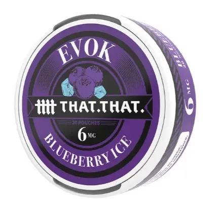 Blueberry Ice By THATTHAT Evok Nicotine Pouches (20 pouches)