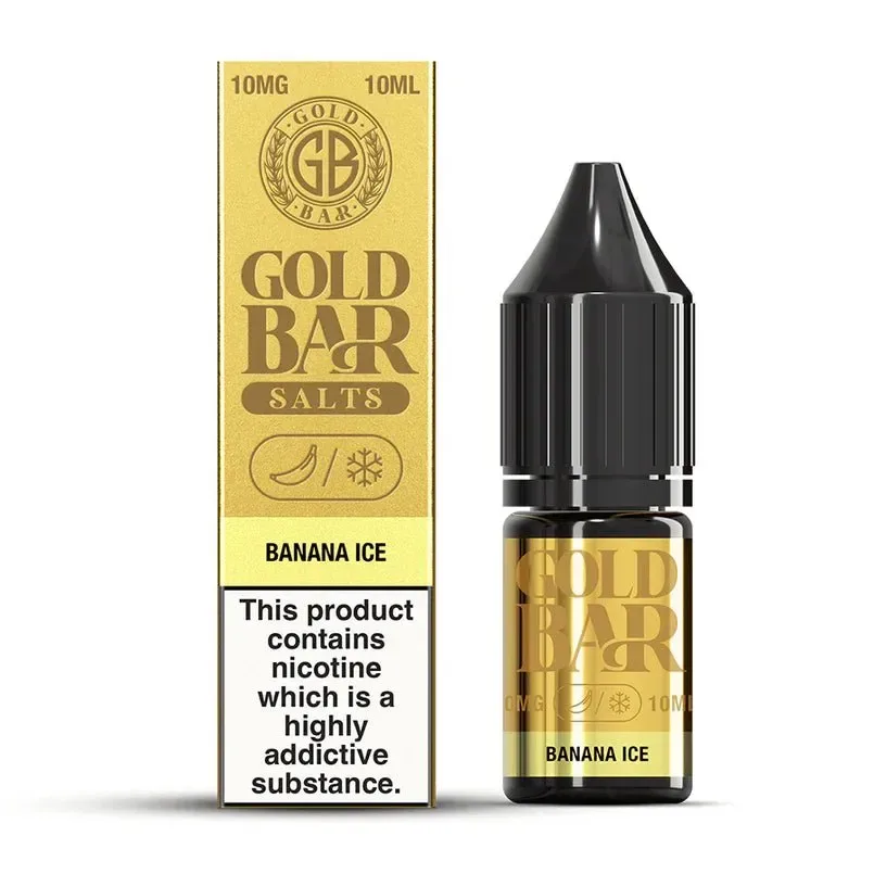 BOX OF 10 Gold Bar 10ml Nic Salts 10ml E-Liquids