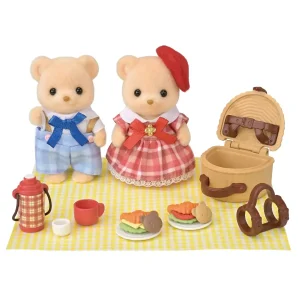 Epoch Sylvanian Families Biscuit Bear Picnic Set for Ages 3+ Dollhouse Toy