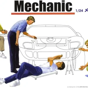 Fujimi 1/24 Garage & Tool Series No.3 Mechanic Figures Model
