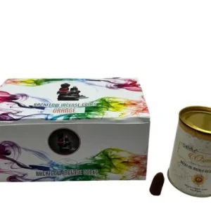 Goloka Backflow Cones - Orange Backflow Incense 24 Cones