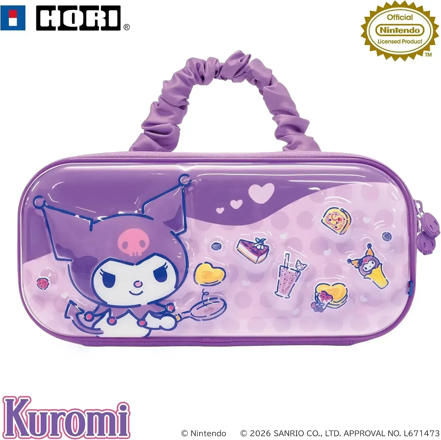 Hori Kuromi Hybrid Nintendo Switch 2 Pouch, 10 Game Card Case