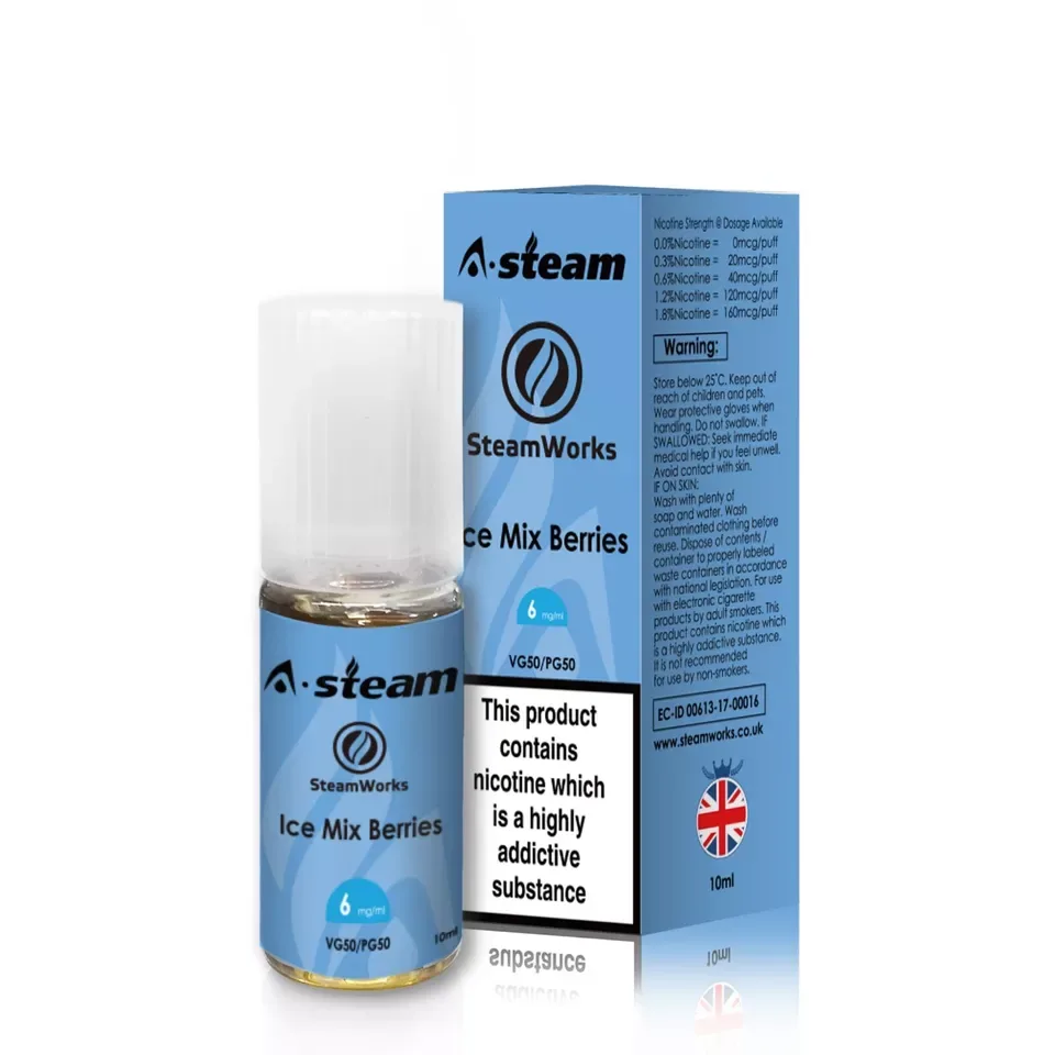 Ice Mix Berries A-Steam 10ml Premium Vape Juice - Pack of 10 Bottles