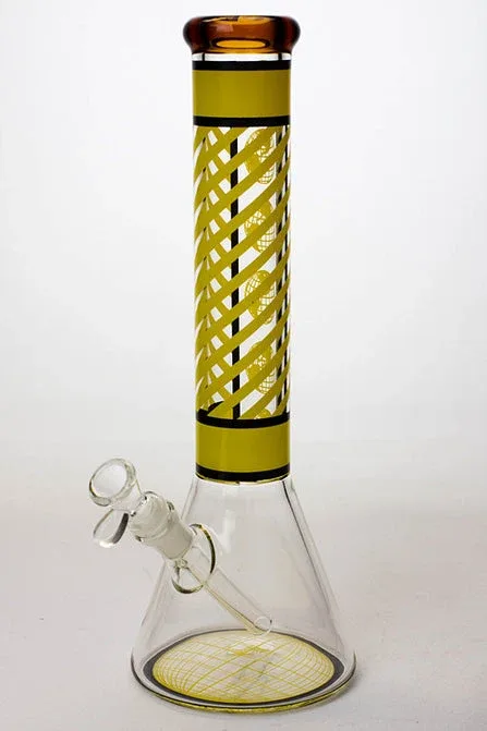 Infyniti Stripe 14" 7mm Glass Beaker Bong