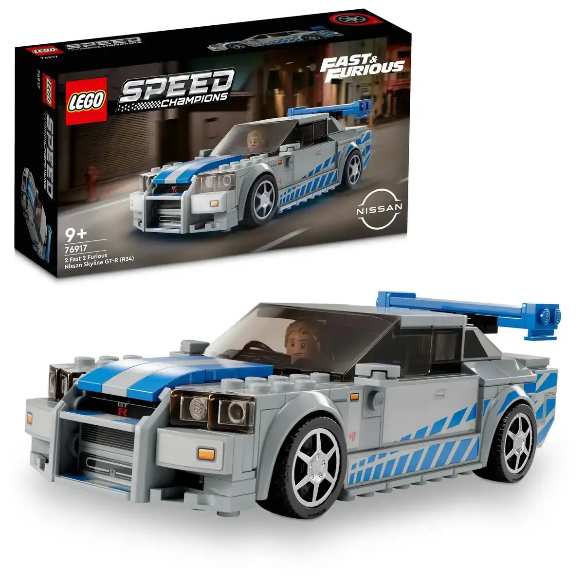 Lego Speed Champions Nissan Skyline GT-R R34 Toy Car for Ages 9-11 76917