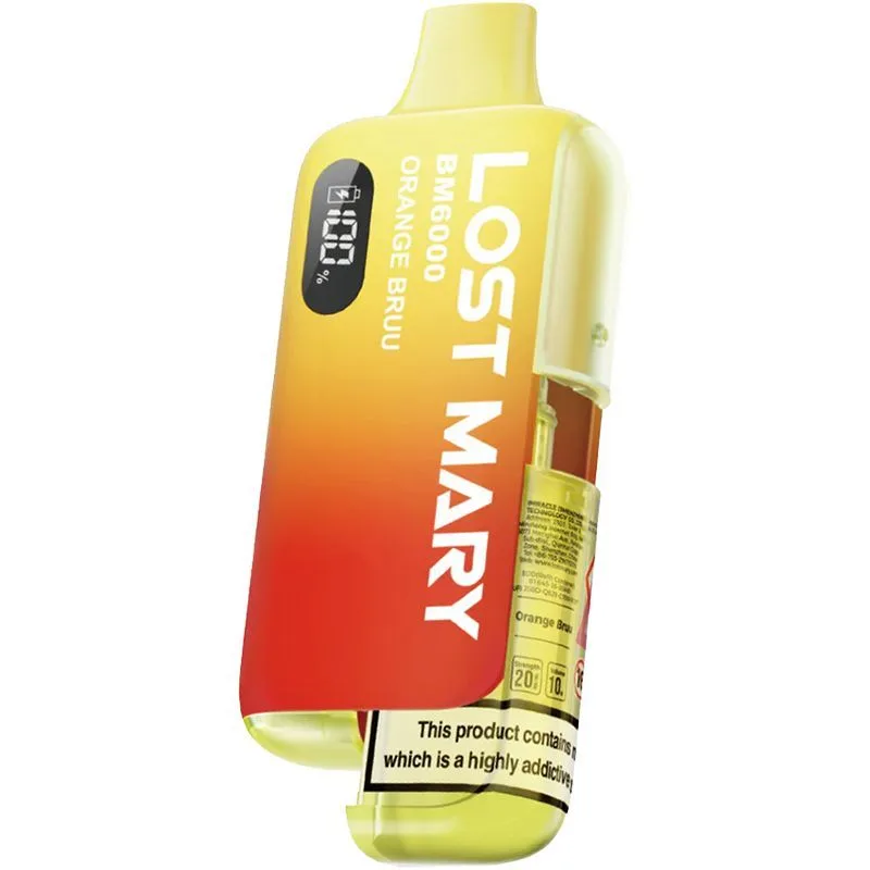 Orange bruu Lost Mary BM6000 pod vape kit 12ml