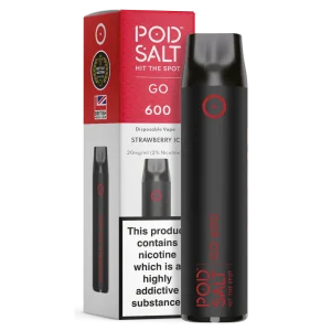 Pod Salt GO 600 Strawberry Ice Disposable Device