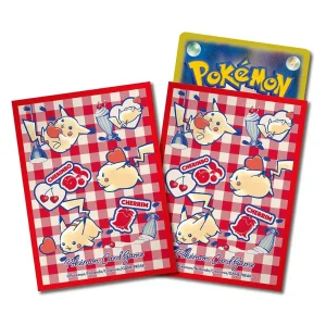 Pokemon Trading Card Pikachu Heart Red Deck Sleeves Accessory