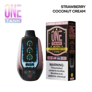 One Tank 40K Ice Control Disposable Vape (5%, 40000 Puffs) - Strawberry Coconut Cream