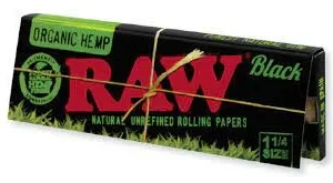 RAW Black Organic Hemp 1 1/4 Rolling Paper