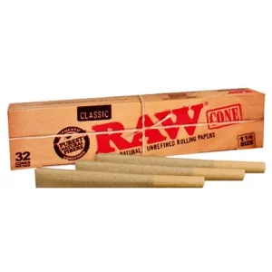 RAW Classic Pre-Rolled Cone 1 1/4 – 32/Pack
