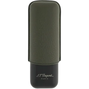 S.T. Dupont Double Cigar Case – Khaki & Matte Black