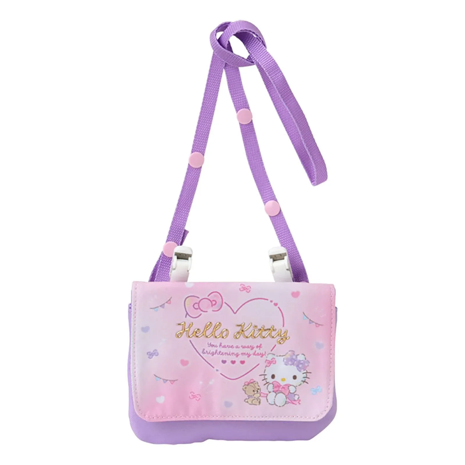 Sanrio Hello Kitty Shoulder Pouch for Kids Polyester 14x1x12 cm with Name Space