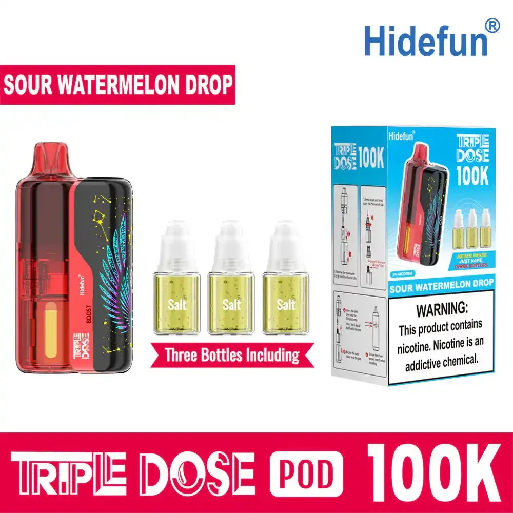 Sour Watermelon Drop - Hide Fun Triple Dose 100K Disposable Vape Kit