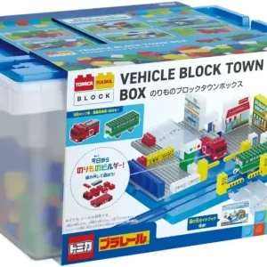 Takara Tomy Tomica Plarail Block Town Vehicle Toy, 113 Pieces