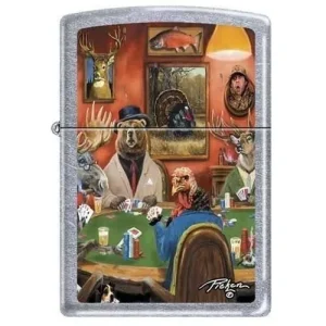 Zippo Lighter - Big game Poker Street Chrome