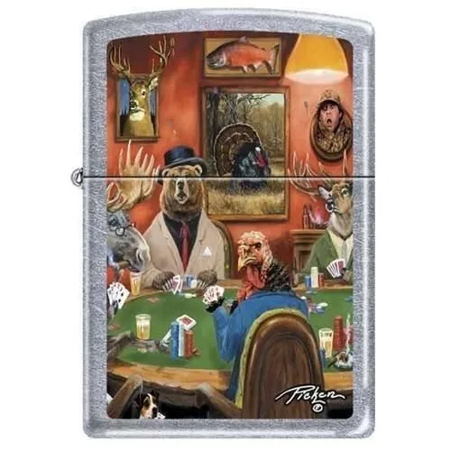 Zippo Lighter - Big game Poker Street Chrome