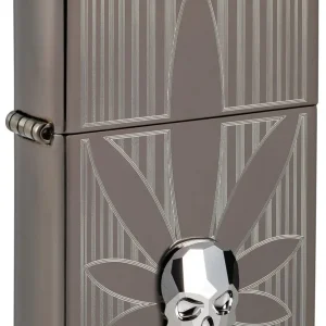 Zippo Lighter - Cannabis Crystal Skull