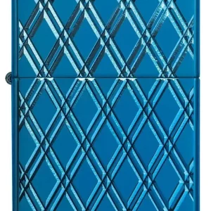 Zippo Lighter - Diamonded Carved High Polish Blue