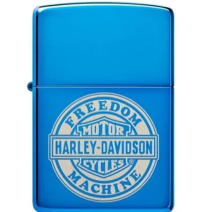 Zippo Lighter - Harley Davidson High Polish Blue